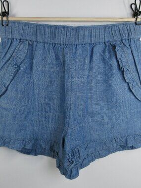 J.Crew Factory Girls' Chambray shorts with ruffle trim